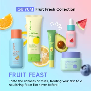 QUIYUM Fruit Fresh Collection 5-Piece Skincare Set Hydrating Anti-Age